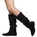 RF ROOM OF FASHION Women's Slouchy Knee High Hidden Pocket Boots (REGULAR CALF) Black SU (7.5)