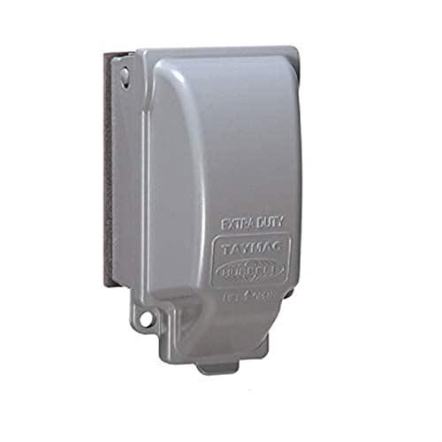 TayMac MX3200 RaynGuard Extra Duty Metal Weatherproof in-Use Cover, 1-Gang, Gray, 3.55 x 3.37 x 6.12 inches