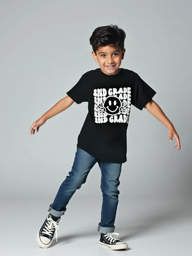 Image of Unique Baby Boys 2nd Grade Vibes Only Back to School T Shirt