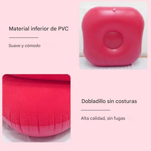 Sillón inflable portátil con acabado aterciopelado para descanso 5