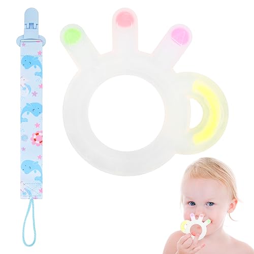 Image of Teethers for Babies 6-12 Months - Palm Soft Silicone Baby Teething Toys, BPA Free Soothing and Stimulating Easy to Grasp Baby Teething Toys