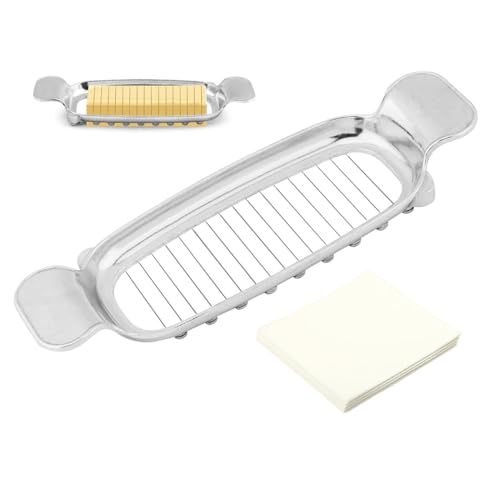 Butter Slicer Cutter, Stainless Steel Cheese Slicer Food Cutter, Multipurpose Butter Cheese Slicer Cutter with Ergonomic Handle for Butter Cheese Baking