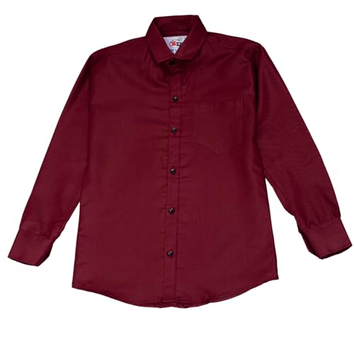 Image of Vikita Enterprise Kid Boy's Cotton Solid Shirt with Spread Collar Neck Full Sleeves Button Closure Curved Length and One Pocket | Shirt For Kids Boys