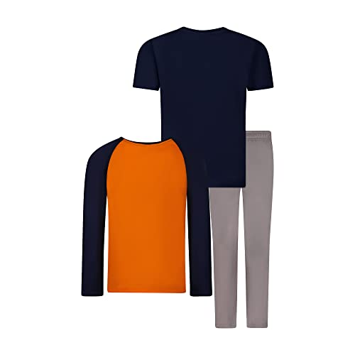 Puma Boys 3 Piece T-Shirt & Tapered Pants Set, Vibrant Orange, 6 Us #TOP1