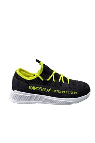 KAPORAL Homme DOFINO Basket, Noir-Jaune, 43 EU