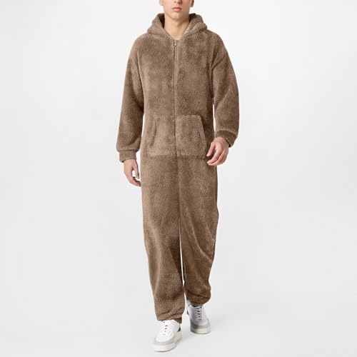 Traje de cuerpo completo para hombre cálido y mullido ideal para el invierno en casa 2