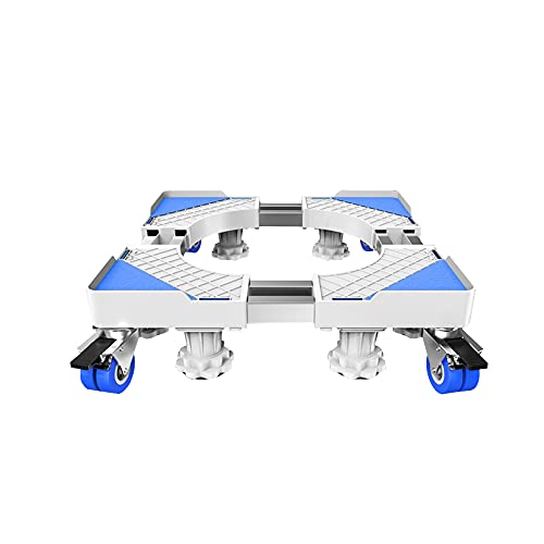 Base Lavadora, Carro frigorífico con ruedas, base para lavadora, telescópica, longitud 59-76 cm, ancho 52-70 cm, pedestal móvil para secadora y lavavajillas, permite mover muebles y electrodomésticos