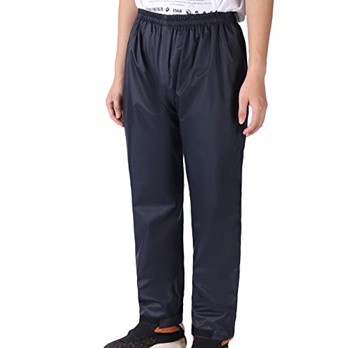 Pantalones de lluvia para hombre, impermeables, transpirables, ligeros, resistentes al viento, con bolsillos con cremallera para bicicleta, senderismo, camping, transpirables, resistentes al viento,