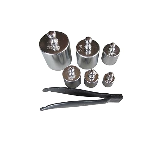 NAMOARLY Precision Steel Calibration Weights (5g 10g 20g X2 50g 100g) Scale Weight Kit for Lab Commercial Educational Use Random Color