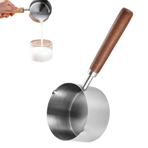 Mini-Saucenpfanne, Kochtopf, Schokoladenschmelztopf, Edelstahl-Saucenpfanne mit Ausgießer, Edelstahl-Pfanne, Heißölpfanne, heiße Soßentopf, Kochen, Butter, Schmelztopf (undefiniert)