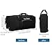 55L Foldable Rolling Duffel Bag with 2 Wheels, Large Durable Travel Duffle Bag Heavy Duty Overnight Weekender Bag with Shoulder Strap,Black