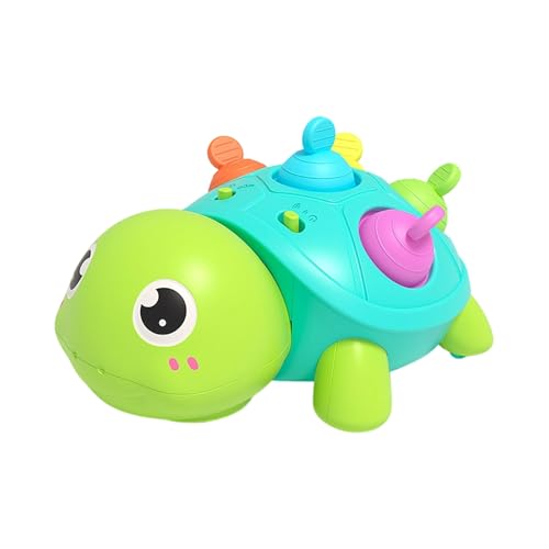 Vdaxvme Juguete de actividad educativa para niños pequeños, habilidades motoras, entrenamiento de gateo, ABS masticable, diseño seguro, luz de sonido interactiva, juguete de desarrollo para gatear