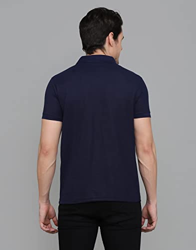 Image of INKKR Men's Polo Neck Half Sleeve Cotton Blend Regular Fit T-Shirt With Pocket