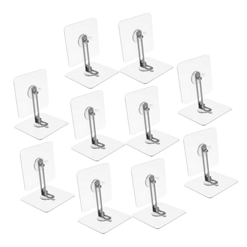 PERSELOSO 10Sets Tip Furniture Anchors No Drill Wall Brackets for Proofing Securely Fix Bookcases and Dressers Easy Installation for Tv Shelves and Cabinets