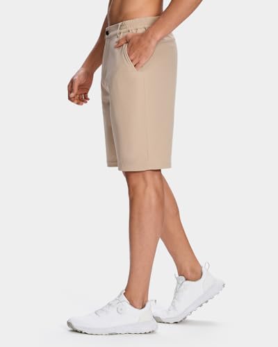 LUSHENUNI Men’s Golf Shorts Stretch Quick Dry 7” Lightweight Hiking Casual Dress Athletic Shorts with Zipper Pockets3