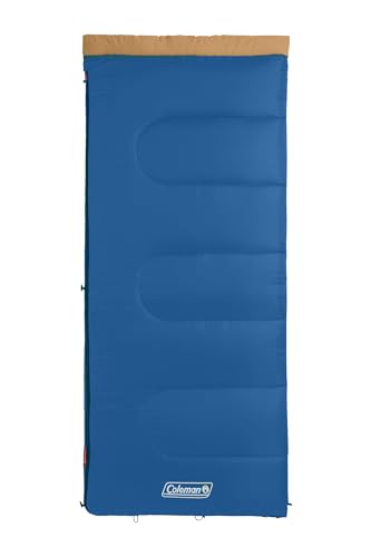 Image of Coleman Brazos 20 /30F Adult Cool-Weather Sleeping Bag with No-Snag Zipper & Stuff Sack, Machine Washable, Great for Camping, Traveling, Guests, & More