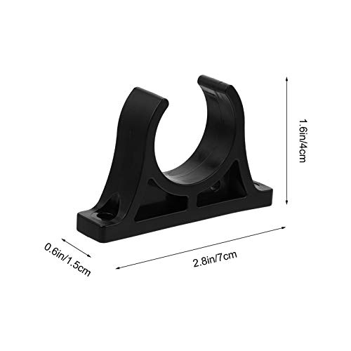 BESPORTBLE 1 par Titular da Pá Do Caiaque Remo Do Barco de Plástico Fivela Fixa Com Parafusos (Preto