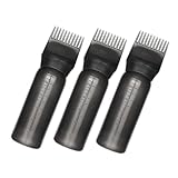 HAMPPLIES 3個 染毛用スケール付きルートアプリケーターボトル 耐久性プラスチック製 ヘアサロン 理美容室対応 軽量 再利用可能シャンプーボ