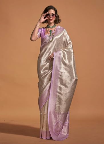 Image of SGF11- Women's Kanjivaram Woven Soft Silk Saree With Blouse Piece