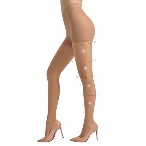 MANZI 1 Paar Kompressionsstrumpfhose Damen 30 Den Bauchweg Strumpfhosen Matte Optik Shape Feinstrumpfhosen Stützstrumpfhose Natur XL MANZI 1 Paar Kompressionsstrumpfhose Damen 30 Den Bauchweg Strumpfhosen Matte Optik Shape Feinstrumpfhosen Stützstrumpfhose Natur XL