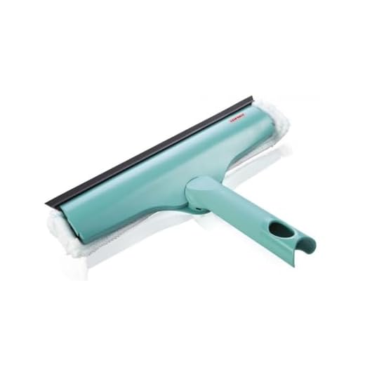 Leifheit Limpiacristales 3 en 1, limpiaventanas y marcos con regleta de goma y funda completa, rasqueta limpiacristales con articulación móvil