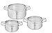 Produktbild Tefal Nordica H852S655 Kochtopf-Set, Edelstahl, 18/20/24 cm, mit Glasdeckel, Ausgießer, einfache Abtropfschale, Induktion, 6-teilig