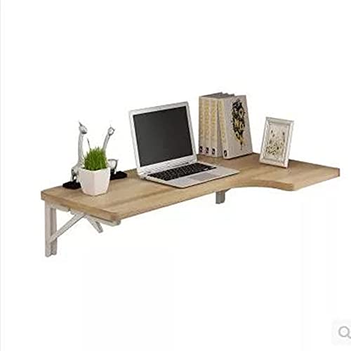 WADRBSW 壁掛け折りたたみデスク、コーナー折りたたみコンピューターテーブル、多機能コンピュータデスク、折りたたみ式フローティングテーブル、ホームオフィス用、イエロー-120x60x40cm 幸せを追求する