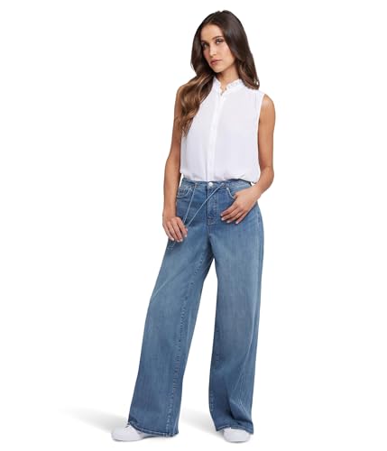 NYDJ Women's Cindi Relaxed Wide Leg Jeans