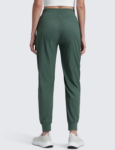 Image of CRZ YOGA Ease Line Joggers 26 inch /28.5 inch /30.5 inch | Casual, Lightweight, Ruched Design, Pockets, for Women