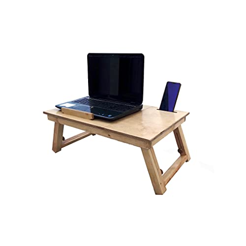 Image of Multi-Purpose Portable Wooden Foldable Laptop Table with Foldable Legs /Computer Stand for Reading Writing on Bed, Couch, Sofa, Floor