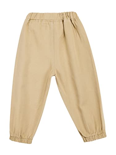 Kids Toddler Boys Cargo Jogger Pants Elastic Waist Casual Jogging Trousers with Multi Pocket4