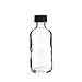 Premium Vials B26-24 Boston Round Glass Bottle with Cap, 2 oz Capacity, Clear (Pack of 24)