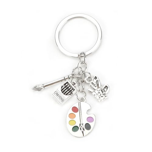 Niedlicher Maler-Schlüsselanhänger, Süßes Paletten Design, Metall Schlüsselanhänger, Geschenk Für Malliebhaber, Geschenk Für Freunde, Süßer Und Exquisiter Schlüsselanhänger