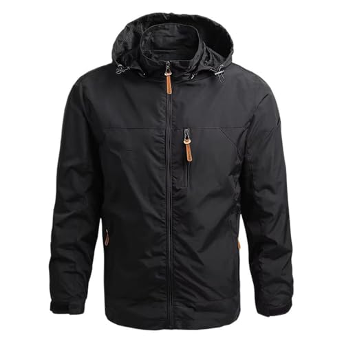 Manteau homme montagne et travail GUOYUXIAO windbreaker imperméable noir