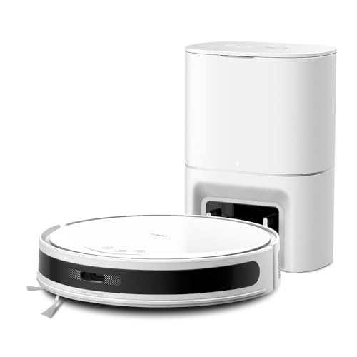 Tapo RV20 Max Plus Saugroboter mit Wischfunktion und automatischer Absaugstation, 5300Pa Ultra-Starke Saugkraft, 83 mm Ultra-schlank, kompatibel mit Alexa & Google Assistant Sprachsteuerung, Weiß