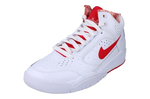 Nike Air Flight Lite Mid Hommes Trainers DJ2518 Sneakers Chaussures (UK 6.5 US 7.5 EU 40.5, White University Red 101)