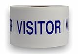 Blue Visitor (only Text) Stickers 2x3-inch Name Tag Visiting Identification Self Adhesive Labels 1 Roll of 500