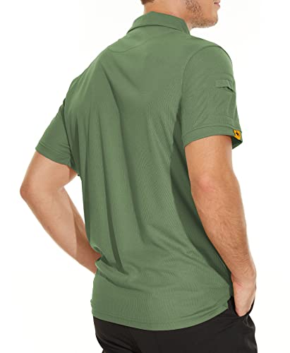 V VALANCH 3 Pack Polo Shirts for Men Short Sleeve Golf Tennis Work Summer Moisture Wicking Shirts3