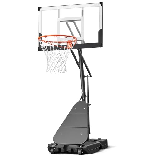 Seray Basketball Hoop Outdoor 40Inch Backboard, 3.4-10FT Adjustable Height and Larger Base, Portable Basketball Goal System for Adults Outdoor/Indoor/Driveway/Garage