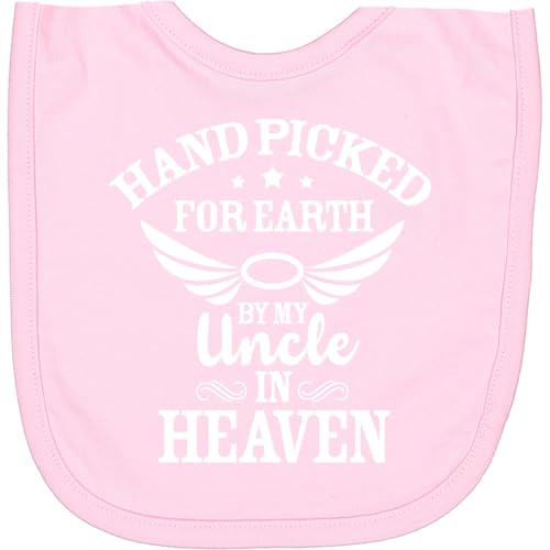 inktastic Handpicked for Earth By My Uncle in Heaven with Angel Newborn Bib