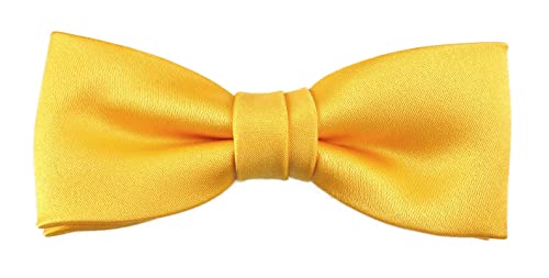 TigerTie Nœud papillon uni pour bébé - Taille : 29 à 50 cm - Tour de cou réglable + boîte de rangement, Jaune maïs, Taille Unique Cover