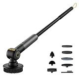 Fanttik Flip G9 Pro 電動スピンスクラバー 2段回転速度 バスクリーナー 6種ブラシ付き 電動掃除ブラシ コードレス 角度調整＆伸縮ハンドル IPX7防水 USB-C充電 浴室 タイル 目地掃除 風呂掃除ブラシ ブラック