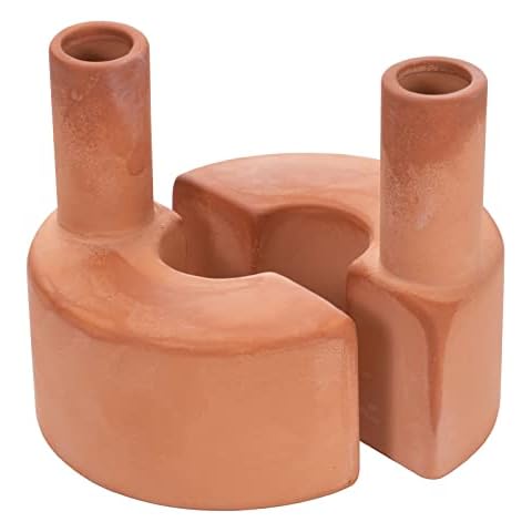 YUESHICO Self-Watering Stakes Terra Cotta Spikes Planter Water Storage Tank Automatic Terracotta Watering Devices Globes Reusable Plant Watering Stakes Watering Spikes Planter Pot Waterer Set Cover