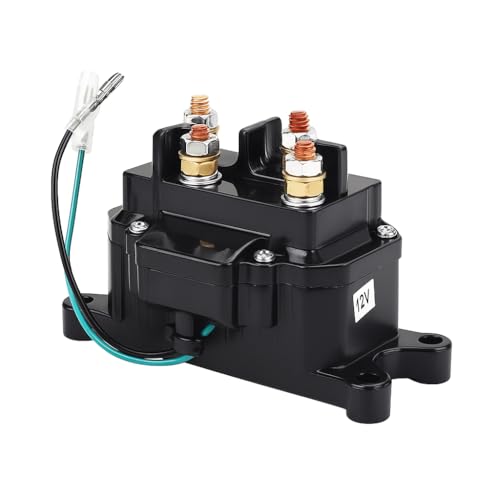 Norkmdi Car Winch Solenoid Relay Contactor, 12V 250A 3000-5000lbs ATV Winch Contactor Reversing Relay, UTV OEM# 63070 62135 Replacement, Compatible with ATV UTV Automobile