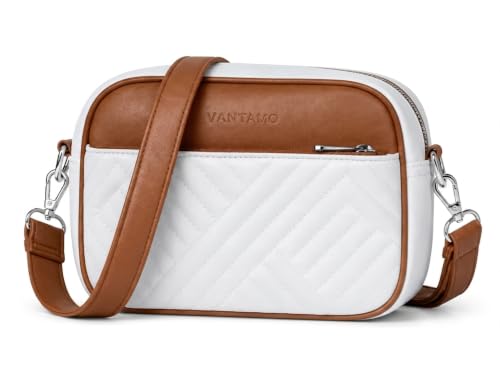 Image of Vantamo Premium Quilted Crossbody Bags for Women with Anti-Pickpocket Clip, Vegan Leather Handbags, Travel Purses for Women