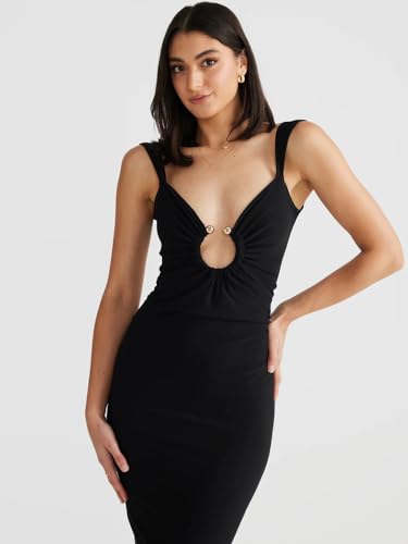 Sexy Backless Dresses for Women Cut Out Bodycon Maxi Dress Open Back Smocked High Slit Party Long Cocktail Dresses2