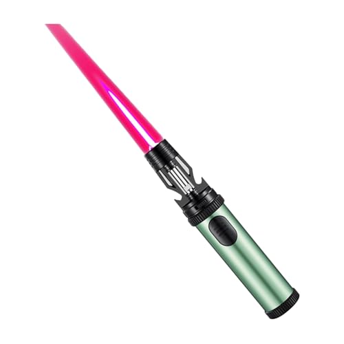 WZIRDCTWB Encendedor de butano a Prueba de Viento de Metal Multifuncional, Encendido invertido de 360°, Llama Ajustable, diseño de Bloqueo de Seguridad, Adecuado for Velas y campamentos.(Green)