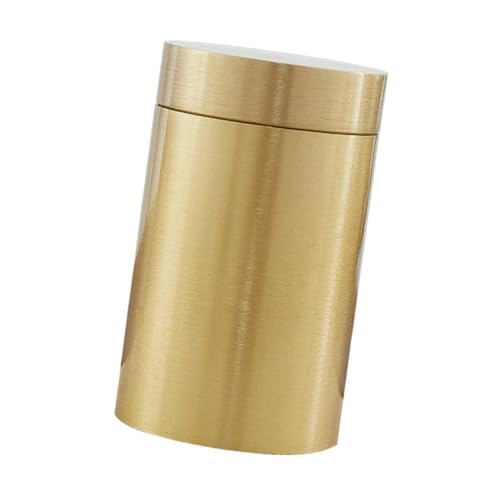 BRIGHTFUFU 1Pc Creative Toothpick Holder with Stylish Storage Container for Home Restaurant Golden Finish and Keeps Toothpicks Clean and Dry