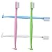 FOMIYES 4pcs Double Sided Toothbrush Household Toothbrushes Manual Interspace Ergonomic Interspace Wear-Resistant Toothbrushes Daily Interspace Travel Space Supplies Pp Portable