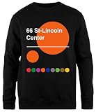 Tambootee 66 Street Lincoln Center Manhattan Sudadera Unisex De Corte Sencillo Tipo Jersey Negro